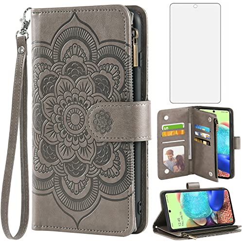 Protection Galaxy A71 5G antichoc avec verre trempé et porte-carte