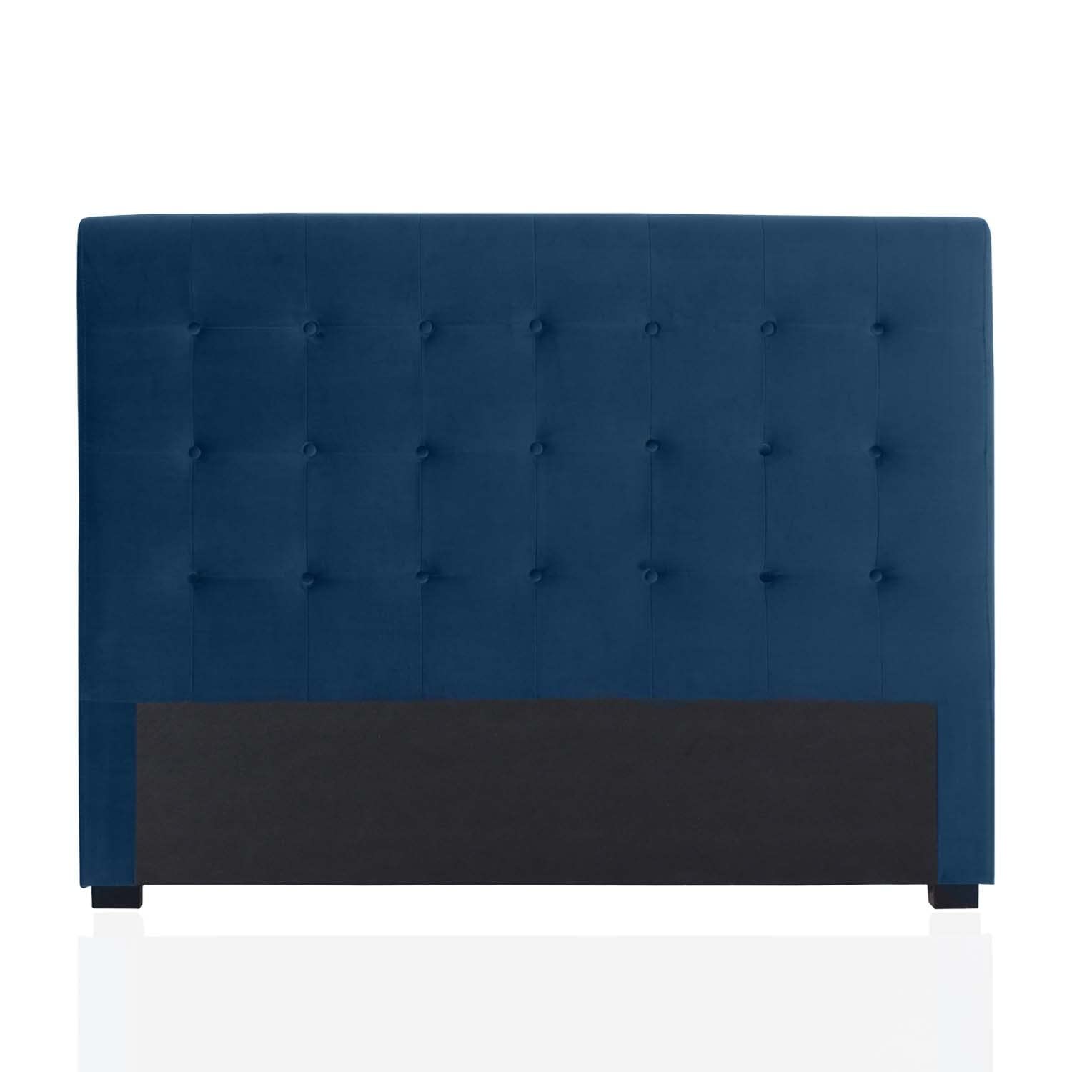 INTENSE DECO Tête de lit capitonnée Premium Velours 160cm Bleu