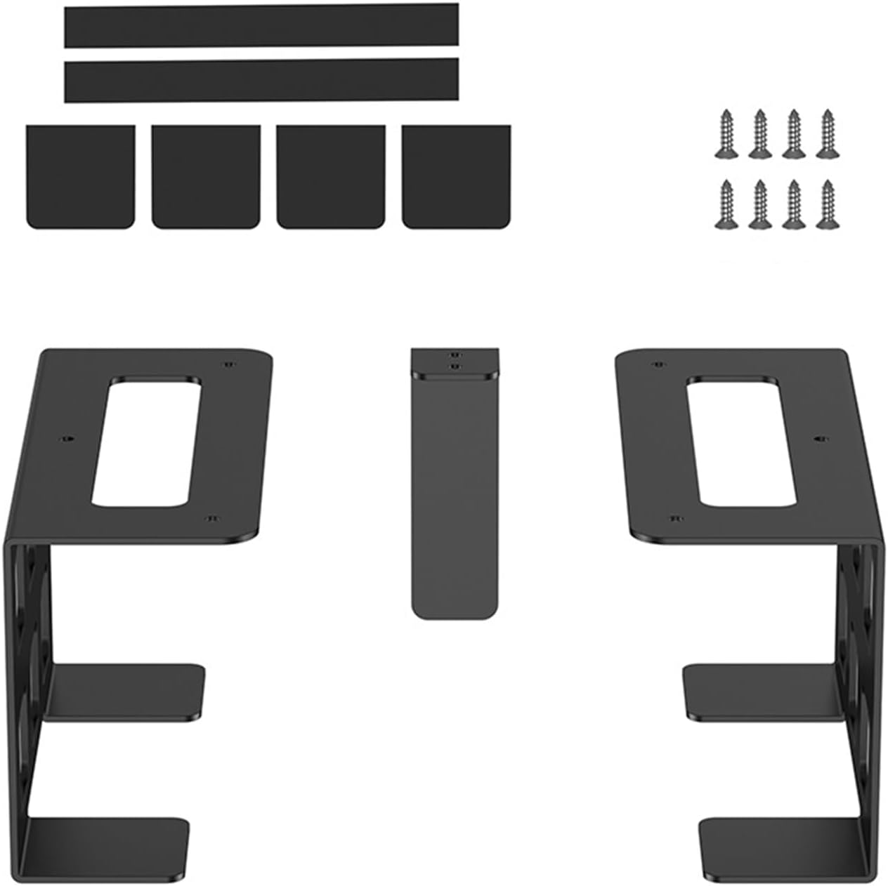 Montesy 省スペース デスク下マウントブラケット シェルフホルダーラック ゲーム機、コンピュータ、エンターテイメントデバイスに