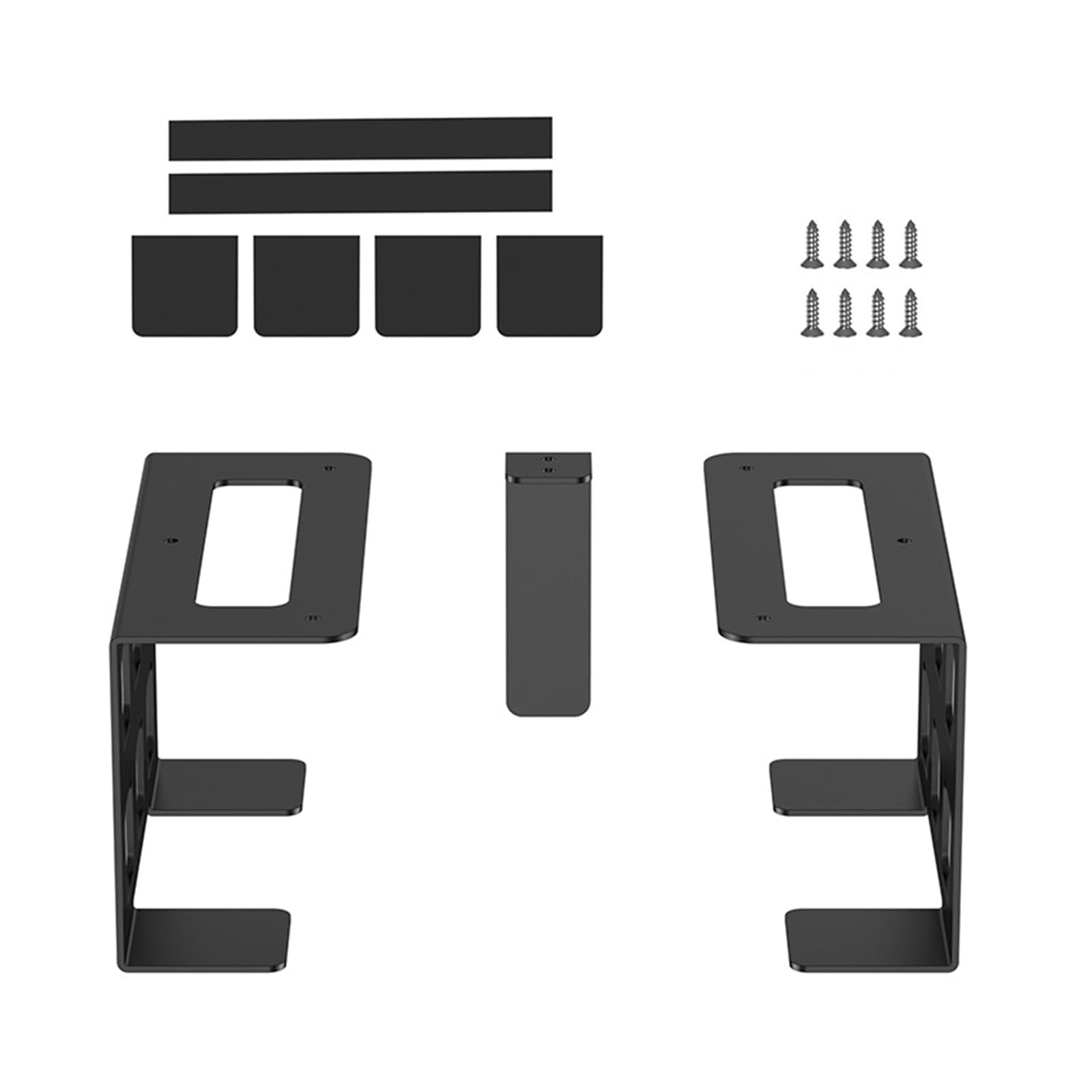 Space Saving Under Desk Holder Shelf Bracket for Small Electronics and Consoles Game Console, Equipment Under Desk Holder
