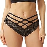 Sofishie Sexy Strappy Lace Panties - Black - Medium