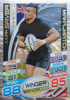 Topps Rugby Attax Inghilterra 2015 Julian Savea