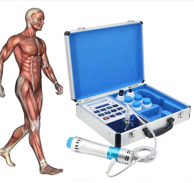 ED Shockwave Therapy Machine, ESWT Shock Wave Therapy Treatment Equipment with 7 Heads for Pain Relief, Erectile Dysfunction, Muscle and Bone Tissue Regeneration