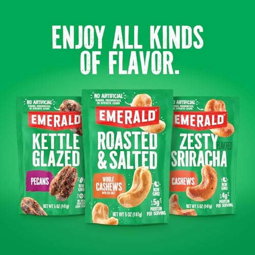 Emerald Nuts Honey Glazed Cashews (1-Pack), 5oz Resealable Bag, Kosher Dairy Certified, Non-GMO, Contains No Artificial Preservatives, Flavors or Synthetic Colors — view 7
