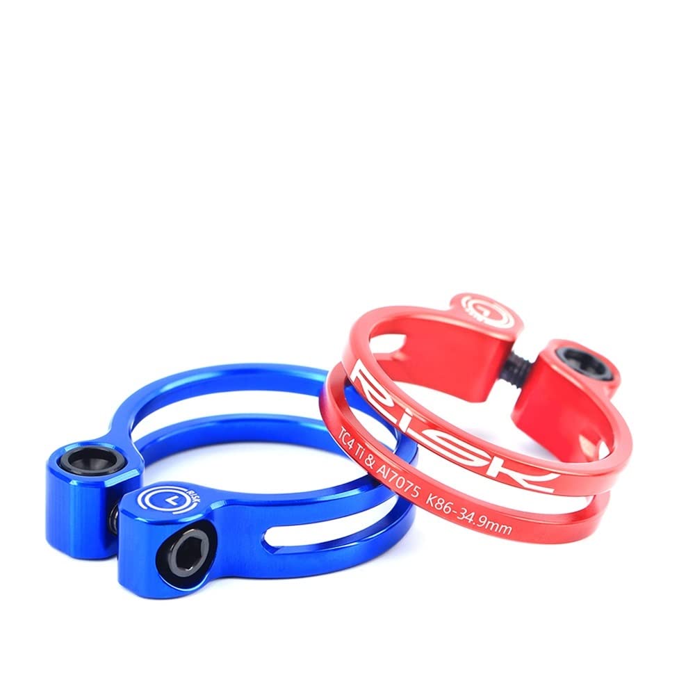 Morsetto Sella Bici 1 Pz A Sgancio Rapido 31.8mm 34.9mm Lega di Alluminio Strada Mountain Bicicletta Reggisella Reggisella Morsetto Collare Con Bullone In Titanio Collarino Reggisella (Misurare : 31.