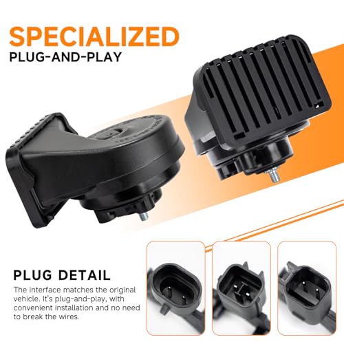Image of Auto Horn Suitable for Chevy /GMC /Ford 12V Car Horns Loud with Protective Grill Dual-Tone Electric Snail Horn Waterproof and Dustproof