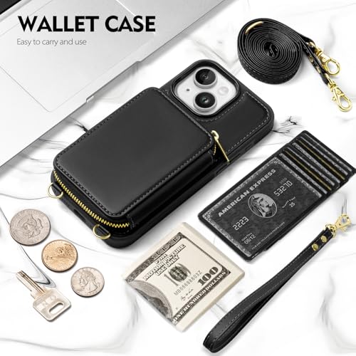 SkyEagle Crossbody Phone Wallet Case for iPhone 14 Plus,Black by SkyEagle - Used condition - Image 4