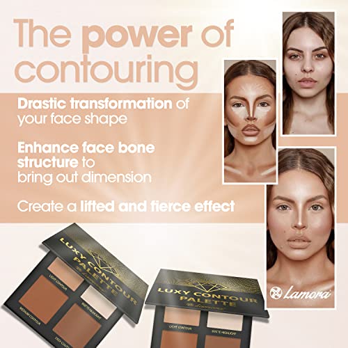 Contour Palette Powder Contour Kit - Contouring Makeup Palette With Mirror - 4 Highly Pigmented Matte Colors For Contouring And Highlighting - Vegan, Cruelty Free And Hypoallergenic #TOP7