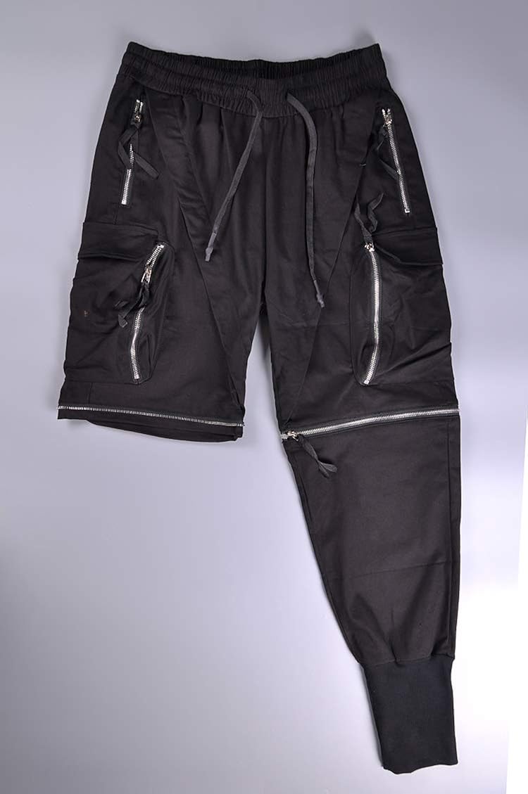 MOKEWEN Men's Jogger Pockets Ankle Athletic Ankle Cargo Pants Medium U014