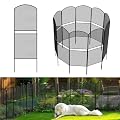 Mapleway Decorative Garden Fence 10 Pack, Total 39in(H) x 10ft(L) Tall Mesh Garden Edging Fencing, Animal Barrier Fence for Dog Rabbit Flower Bed, Rustproof Metal Panel for Outdoor Yard Patio