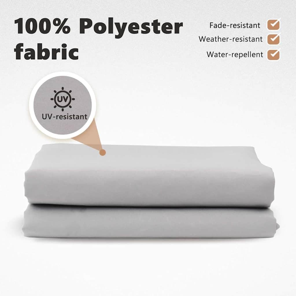 vidaXL Markisenersatzstoff Hellgrau 6 x 3 m Polyester, Moderner, rechteckiger Markisenstoff, wetterfest, UV-Schutz, wasserabweisend, pflegeleicht, ideal für draußen