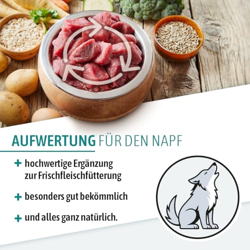 AniGo Reisflocken für Hunde 1 kg – Glutenfreie Reisflocken als Barf-Zusatz & Schonkost, Ergänzungsflocken, Kohlenhydratquelle für Hunde