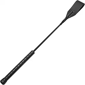 Coolrunner Colheita para equitação de 45,7 cm para chicote de cavalo com couro de poliuretano para equitação e corte de cavalo duplo chicote preto para cavalos