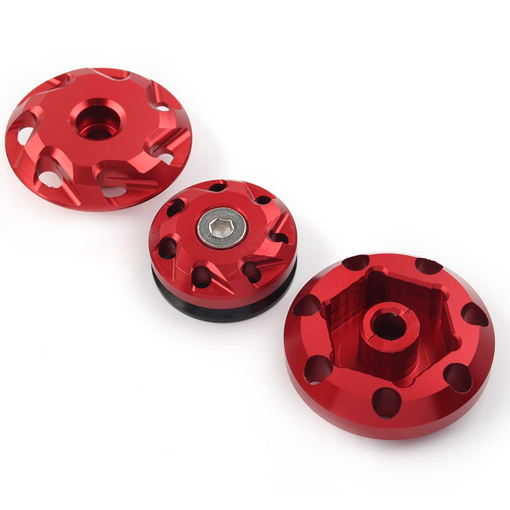 Cnjnor9 Red Motorcycle Frame Fairing Bolt Hole Cover Cap