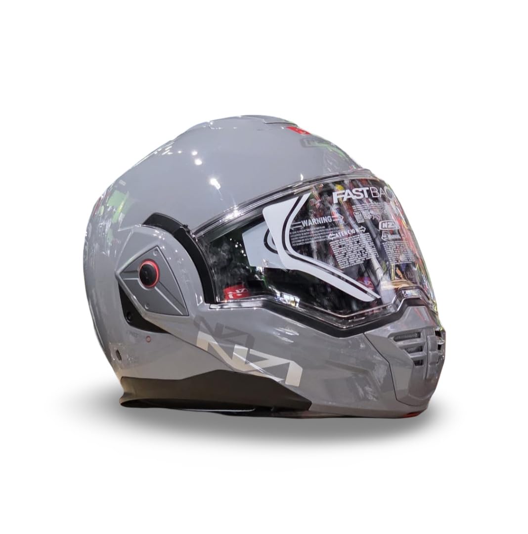 NZI Casco Modular NZI Fastback Duo 180º Nardo Grey Abatible con Visor Solar - Unisex Hombre y Mujer - Homologado P/J ECE 22.06 (XL)