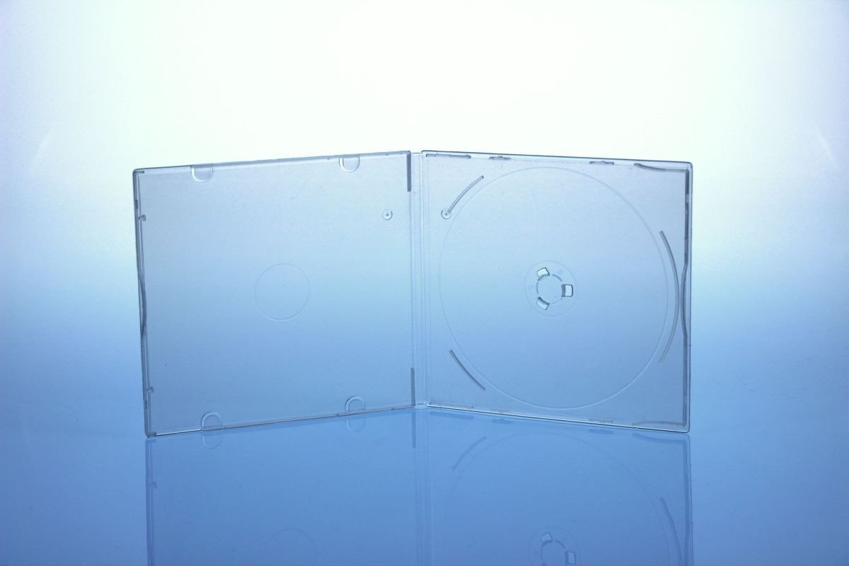 100 CD/DVD Hüllen unzerbrechlich/transparent ultraklar/slimcase