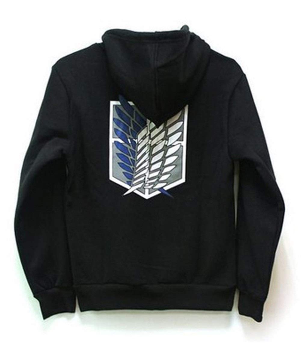 2 Colors Attack on Titan Unisex Cosplay Costume -Green/Black Hoodie Scouting Legion Hooded Jacket