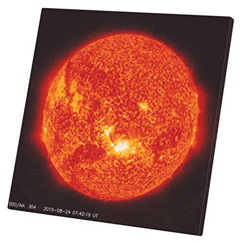 Tableau Décoratif Astronomie 60x60cm Toile Imprimée Éruption Solaire