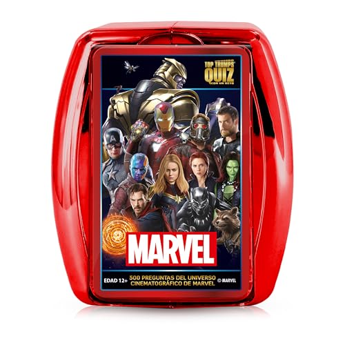 Top Trumps Quiz Marvel - Juegos Infantiles De Marvel: Trivia para 2+ Jugadores Desde 12 Años - ¡Adivina Preguntas sobre Los Héroes De Marvel Y GANA! Ideal para Complementar Tu Colección De Fan.