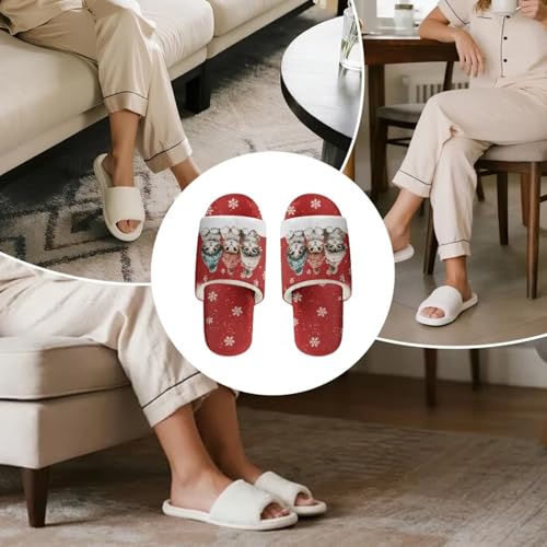 Wanyint Womens Fluffy Slippers Soft Warm Slippers Indoor House Slides Open Toe Bedroom Sandals Trendy Slip On House Shoes 7
