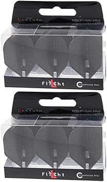 L-style L1 Standard Dart Flights PRO Black 2 Sets 6 Flights