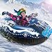 Upgraded 48 Inch Snow Tube No More Popped with Thicker 0.8mm Military Grade Material Inflatable Snow Sled for Kids and Adults Durable Sledding Tubes Extra Large Heavy Duty Inflatable Snow Tube