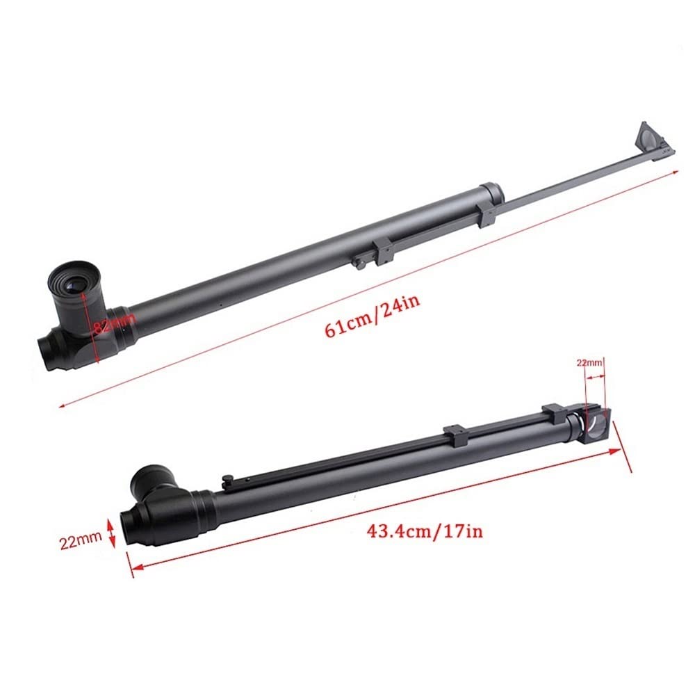 Periscopio Ajustable 5x-20x | Extensible De 43 A 70 Cm | Aleación De Aluminio | Ideal Para Piscina, Playa, Caza Y Observación | Incluye Bolsa