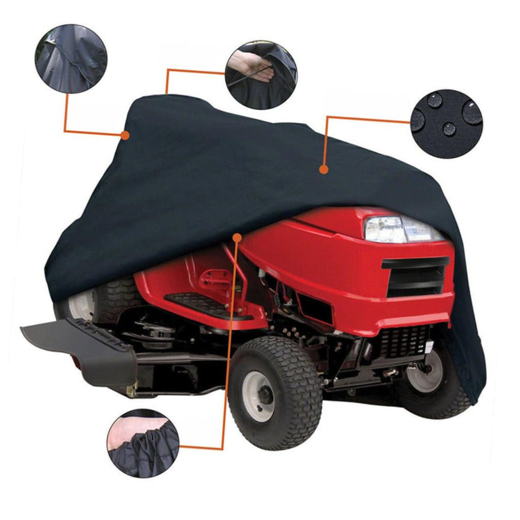 Housse Noir de Imperméable 210d Oxford de Pelouse Tracteur Anti-uv