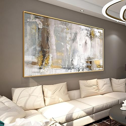 Toile d'art mural moderne pour sublimer un mur vide avec texture feuille d'or