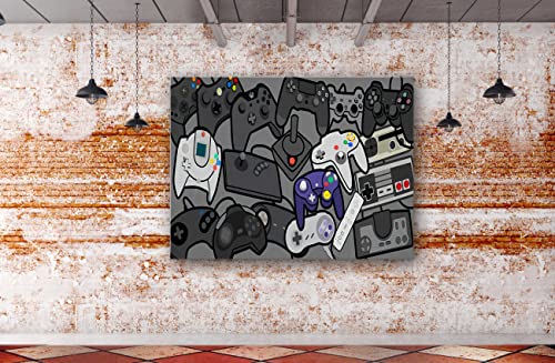 Spiritualhands Canvas Art Video Game Room Decor For Adults, Board Game Wall Decor Video Game Posters, Gamer Room Decor For Boys Bedroom, Game Tile Wall Art For Basement Game Room Decor (Game Room Consoles, 30" X 40" - Ready To Hang) #TOP4