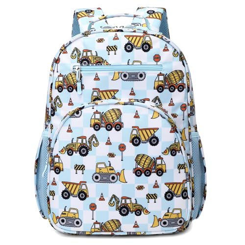abshoo Cute Mini Toddler Backpacks for Boys Little Kids Bookbag Preschool backpack (Excavator Checkered)