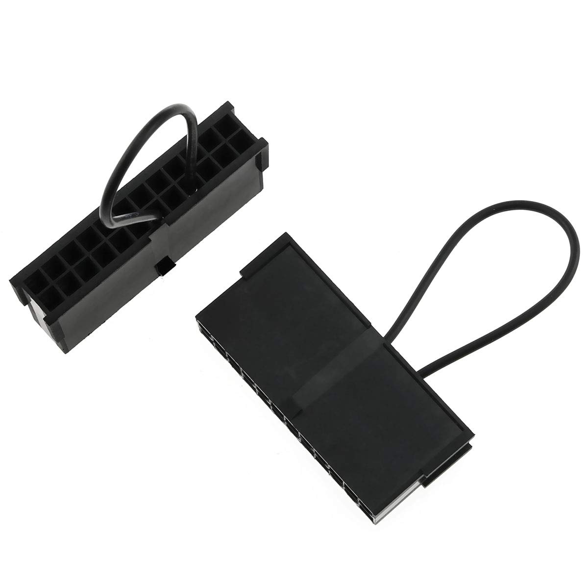 E-outstanding 2PCS 24 Pin ATX Power Supply Jump Start Bridging Connector Plug PSU Jumper