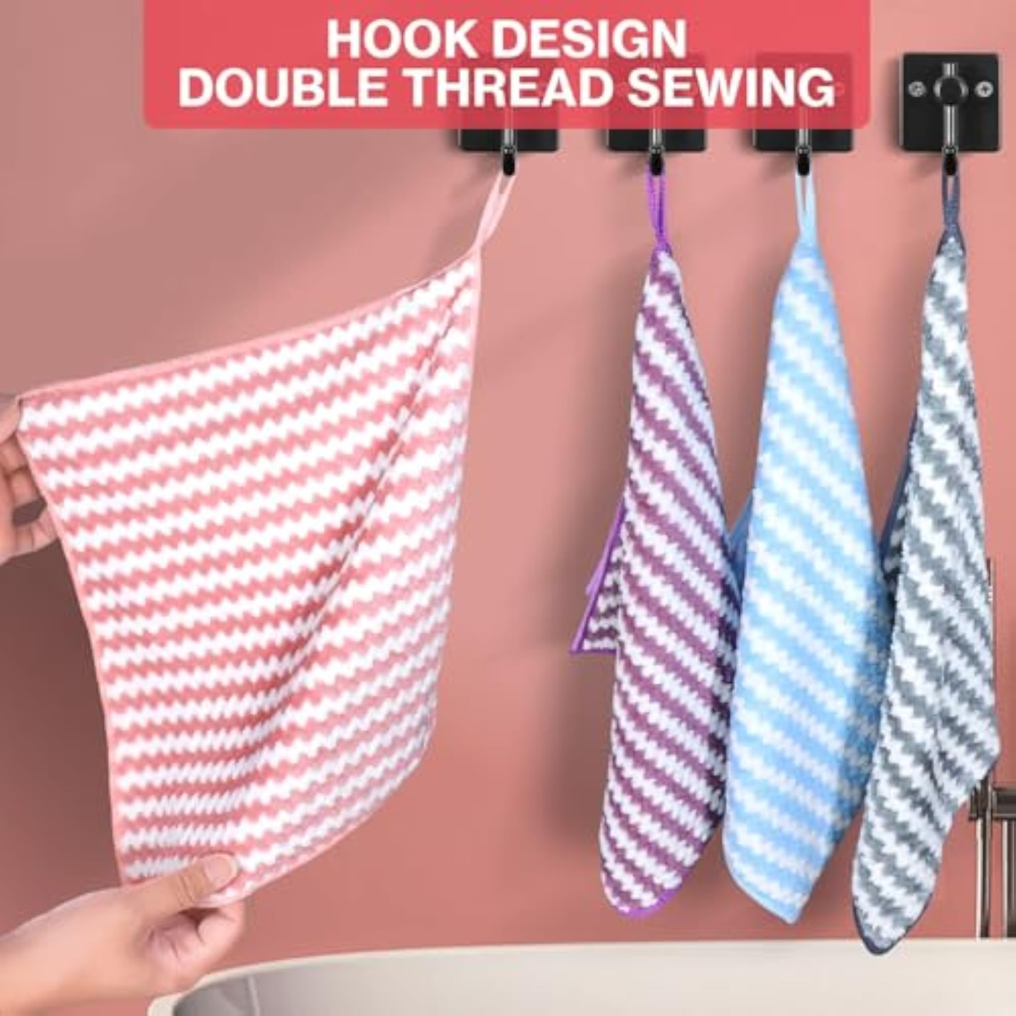 100% Microfiber Kitchen Towels Set, 10 Pack
