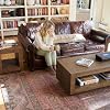 Maven Lane Artemis Coffee Table 18 Inch Rectangle Table with Storage Brown Solid Wood Ideal for Living Room and Lounge