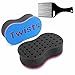 HALLO Hair Brush Sponge Twist Wave Barber Tool For Dreads Afro Locs Twist Curl Coil Black (1 Pack)