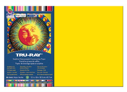 Construction Paper 12X18 Yellow 50 Sheets