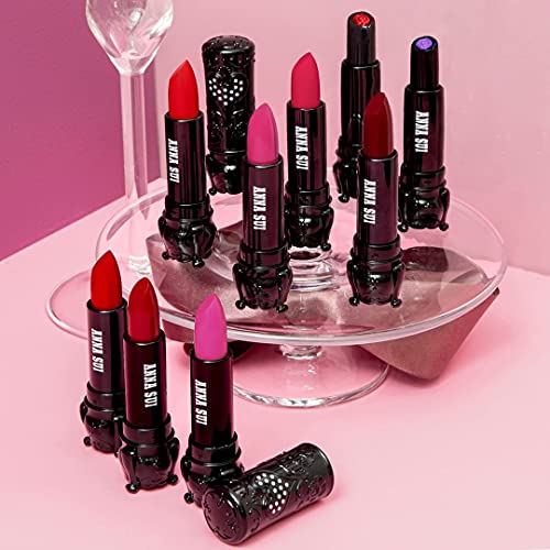 Anna Sui Black Lipstick Rouge S - Vibrant Color That Lasts All-Day - Moisturizes - Allows For Effortless Application - 405 Cherry Red - 0.12 Oz. #TOP5