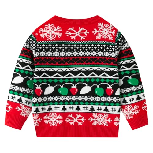 Ugly Christmas Sweaters Dinosaur Santa Claus Tacky Pullovers Gift for Boys Girls Toddler Xmas Holiday2