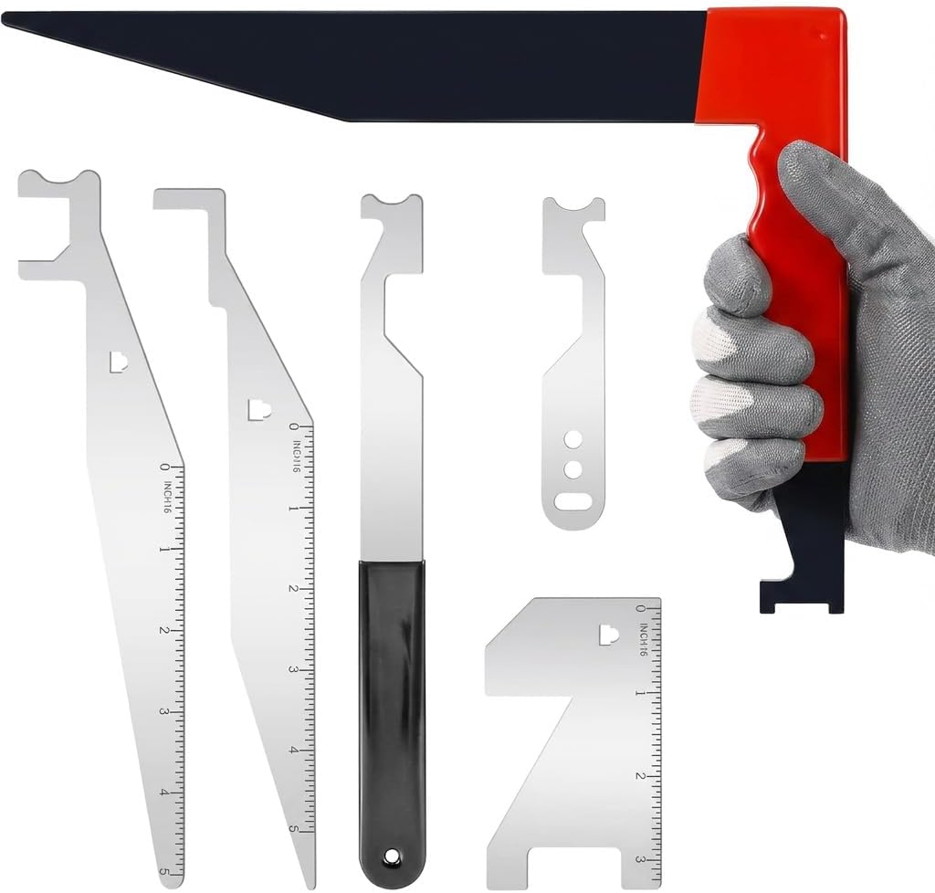 6Pcs Firefighter Tools, Fire Pick Door Multi-Purpose Emergency Tool Kit | Durable Stainless Steel Rescue Set With Integrated Ruler Scales for First Responders Firefighters