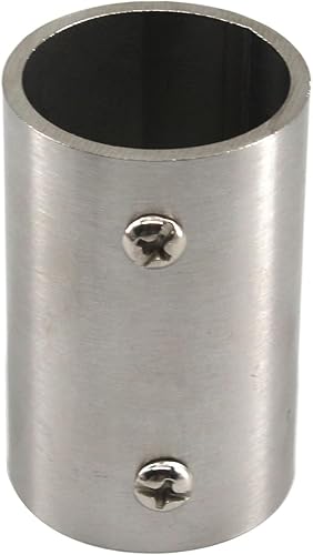 Miniatura 2 de Conector de varilla de tubo recto de acero inoxidable de 1.260 in para bastidores para colgar barandilla de valla (2 piezas)