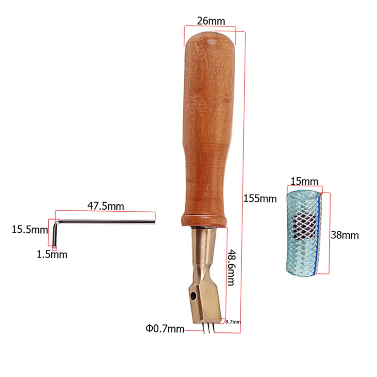 Martello Per Pianoforte Con Testa Curva Strumento Per Intonazione Aghi Con Manico in Legno Duro e Chiave Per Accessori Per Parti Di Pianoforte