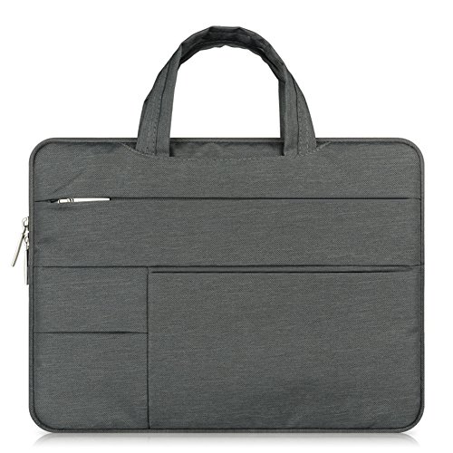 12 Zoll Laptop Schutzhülle Notebooks Hülle mit Griff und Tasche für New MacBook/MacBook Pro/MacBook Air/Notebooks/Ultrabooks Dunkelgrau