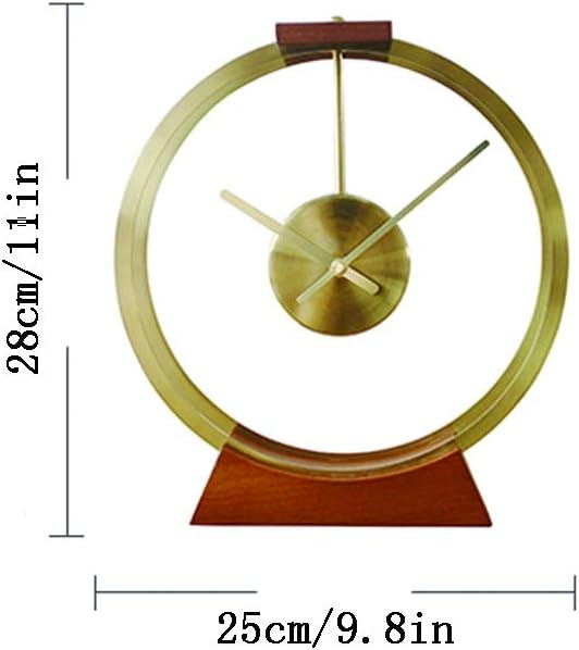 11-inch Round Mantel Clock/Metal Pointer Table Clock/Creative Simple Desk Clock Stylish and Individual Table Clock Table Clock