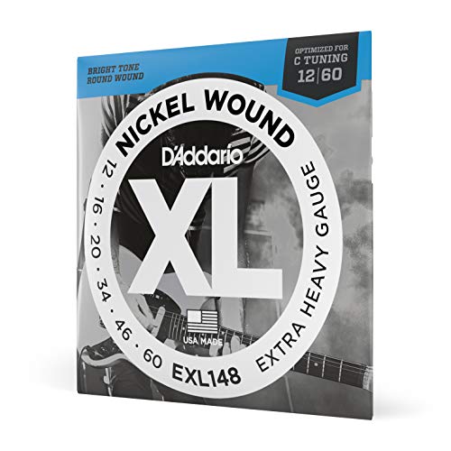 D'Addario EXL148 Nickel Wound Electric Guitar Strings, Extra-Heavy, 12-60, 12-60, Extra Heavy, 1-Pack