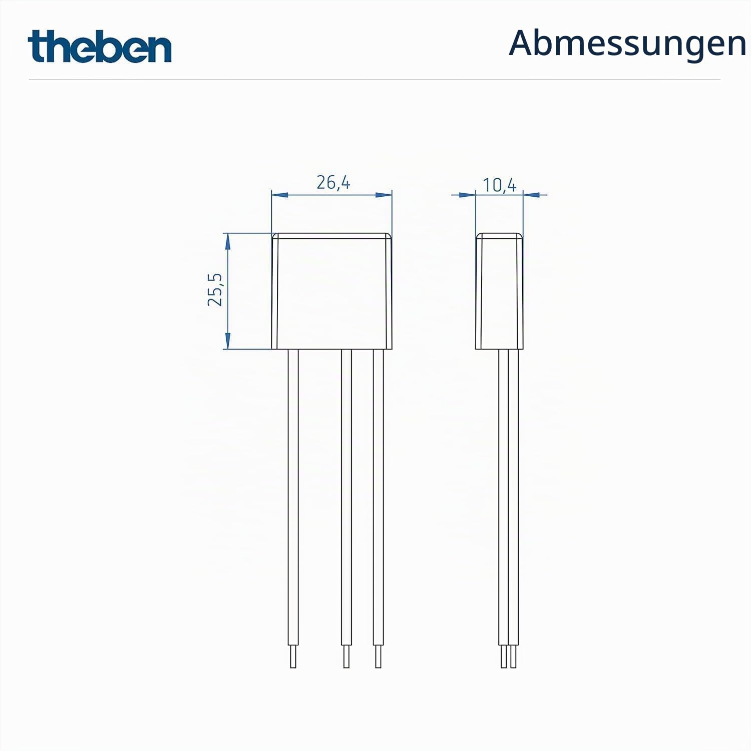 Theben Multipack 5400130 DIMAX 540 plus B, 4 Stück Mini Unterputz-Dimmer | 4er Set ultrakompakter UP-Dimmer (25,5 x 26,4 x 10,4 mm) für R/C-Lasten, benötigt keinen Neutralleiter, 100 m Kabellänge