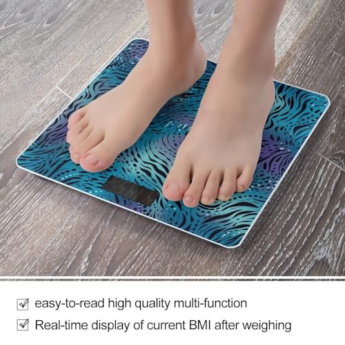 Báscula Digital de Baño Estampado Cebra Azul 400 lb miniatura 5