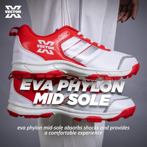 Image of Vector X Blast-7.0 Stud Cricket Shoes, Synthetic Upper, Rubber Outsole, Designed to Elevate Your Game to New Heights Power, Precision, and Comfort