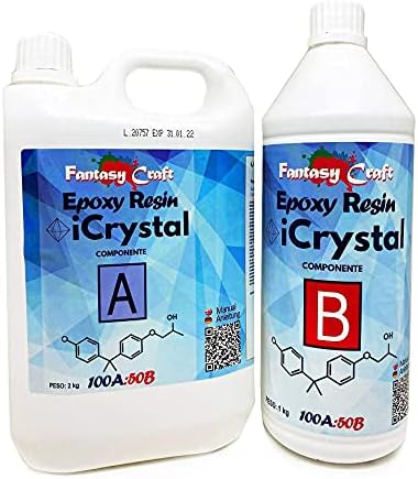 3 kg /[105.8Oz] Crystal clear epoxy Resin for Creating jewellery, Works of Art, Crafts, Woodworking and Tables
