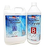 Resin Pro® RESINA EPOSSIDICA ICRYSTAL – 3 KG: Ideale per la creazione di gioielli, River Table e Creazioni Artistiche - Certificata Atossica - Assistenza Tecnica in Italiano – 100% Made in Italy