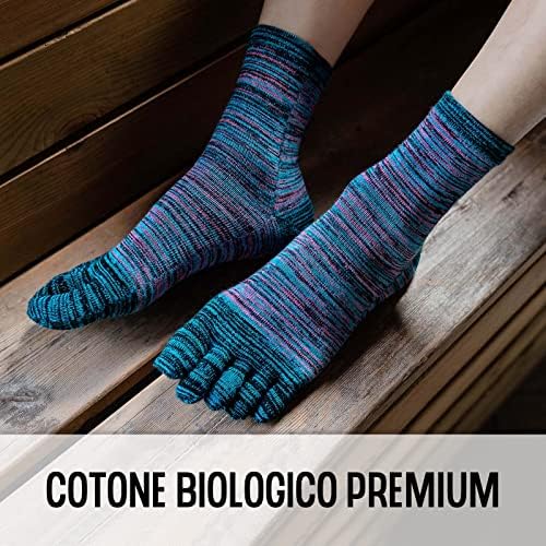 5 paia calze tabi da uomo cotone due dita stile giapponese colore